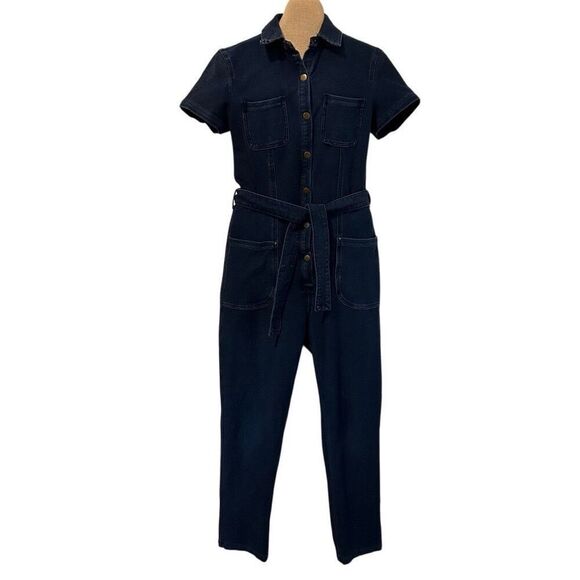 Anthropologie Pilcro Jumpsuit size S Mechanic Romper Snap utility belted